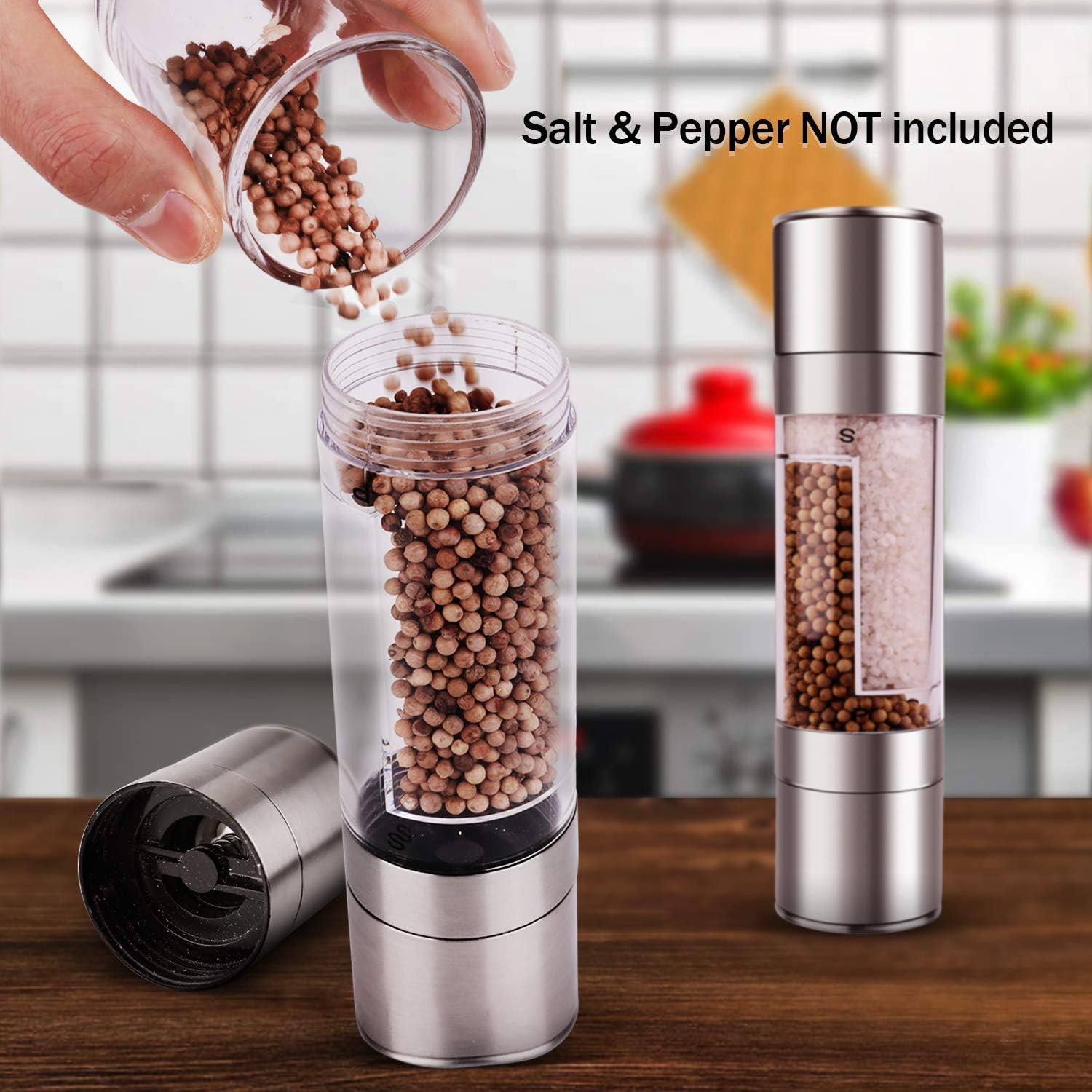 Mixoo 2-in-1 Salt Pepper Grinder