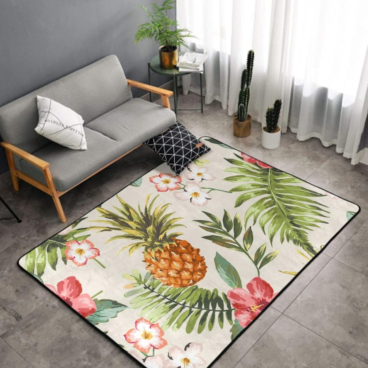 Sturdy Comfort Mat with Tropical Design