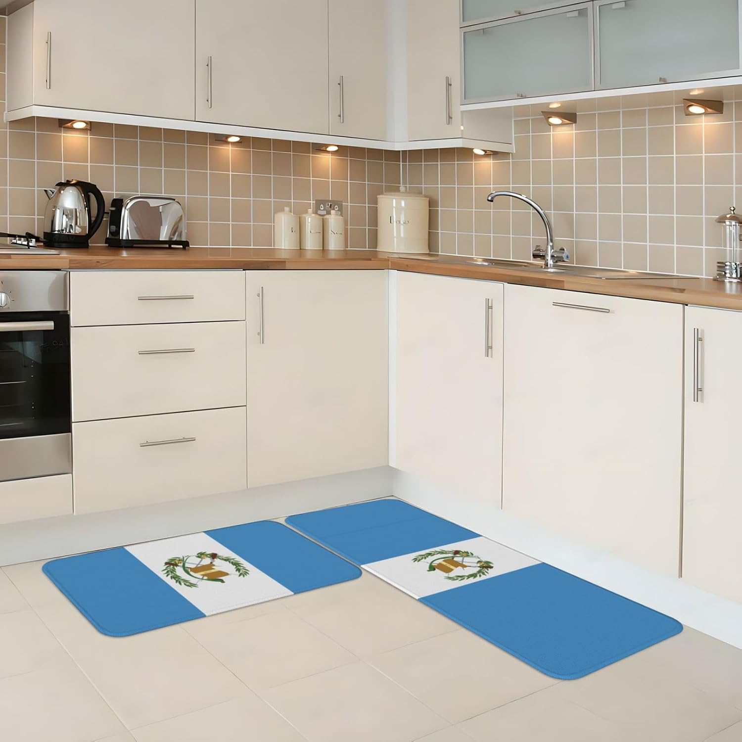 Guatemala-inspired Kitchen Mat Set - Non-Slip WaterProof