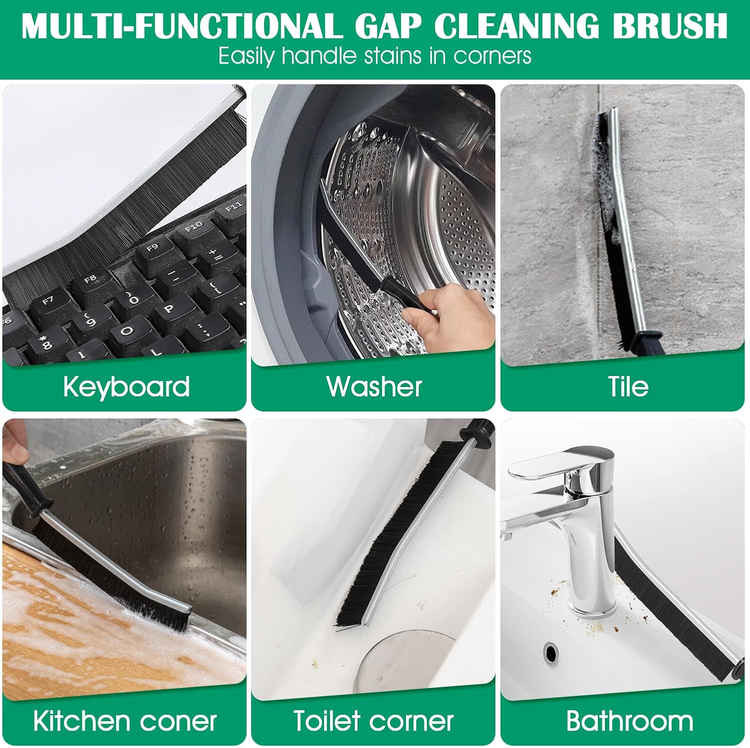 Ztarmau Crevice Cleaning Brush 3-Piece Set