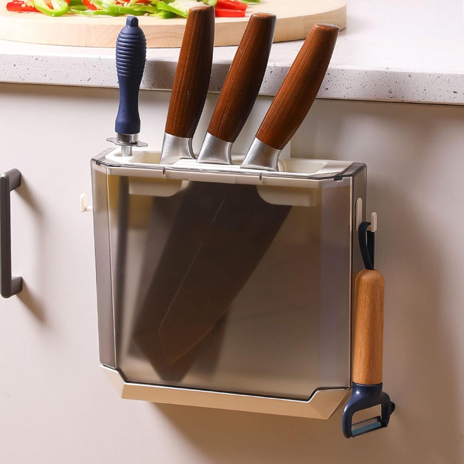 HEEPDD Wall Mounted Knife Storage Rack Modern Minimalist Design