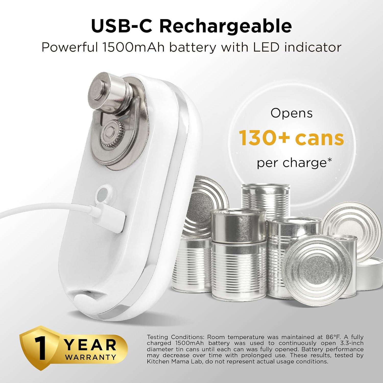 Kitchen Mama Mini Plus Rechargeable Electric Can Opener