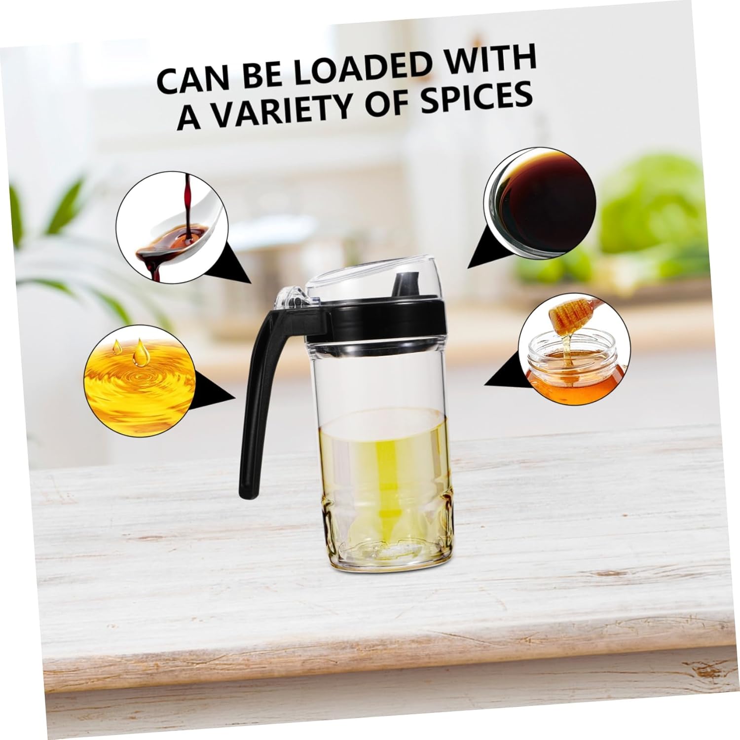 500ml Soy Sauce Dispenser Black