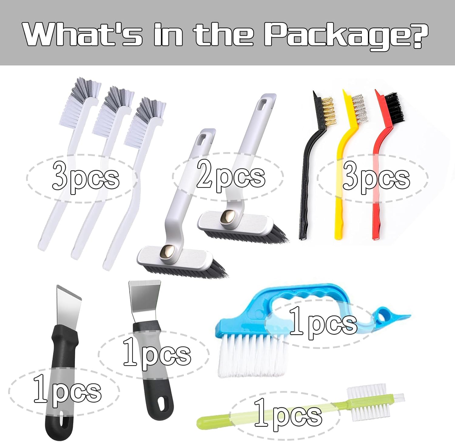 12-Piece Ultimate Crevice Cleaning Brush Kit