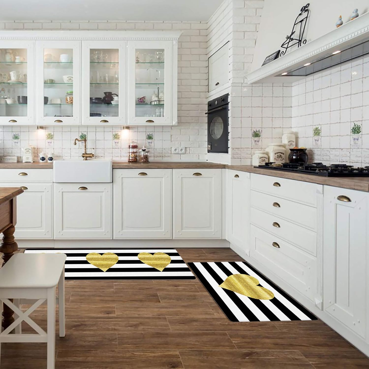 Heart-Shaped Kitchen Mats for Valentines Day