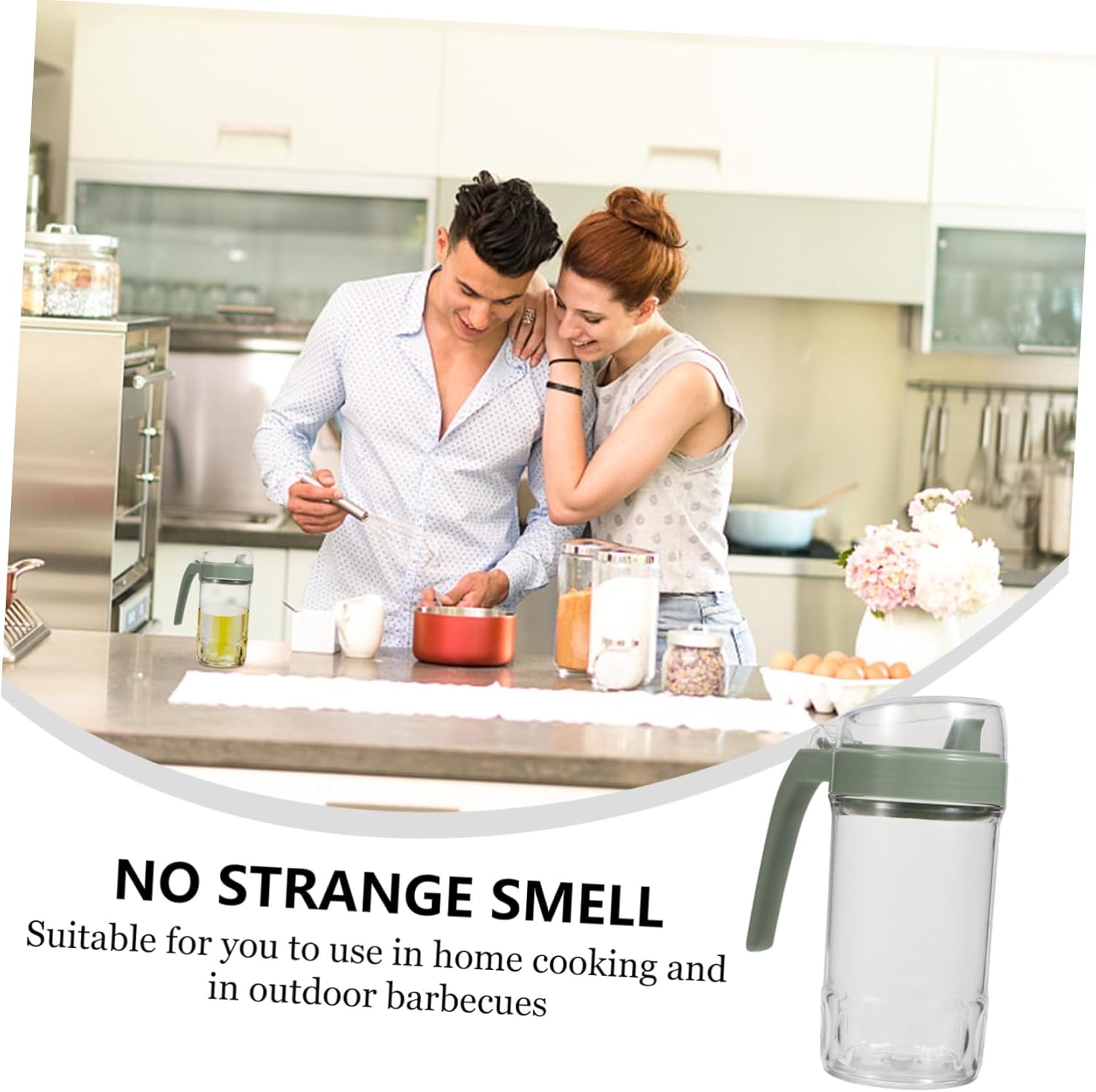 Acrylic oil vinegar mixing bottle with single opening squeeze system