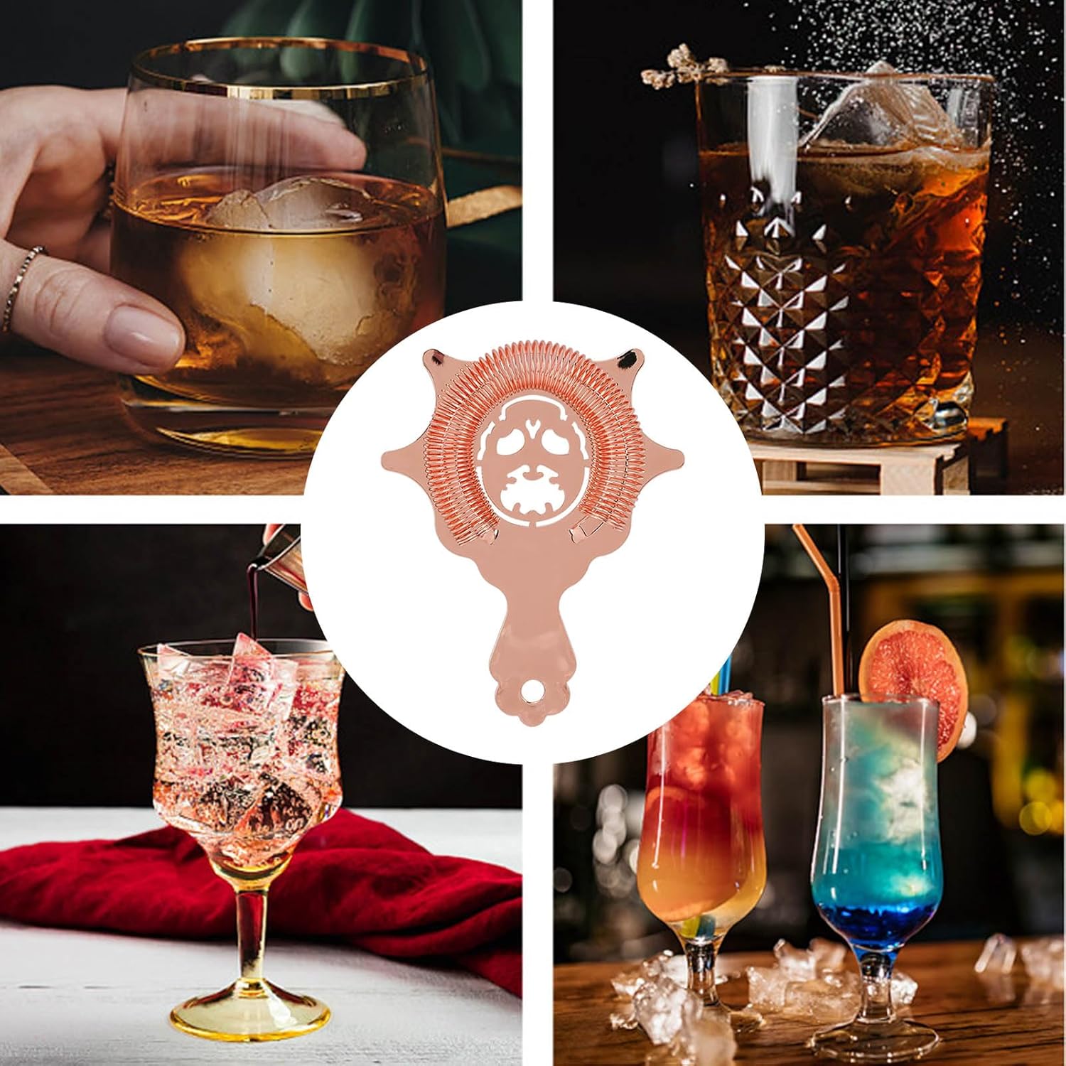 Craft the Perfect Cocktail with the Effortlessly Pure JTLB Professional Cocktail Strainer