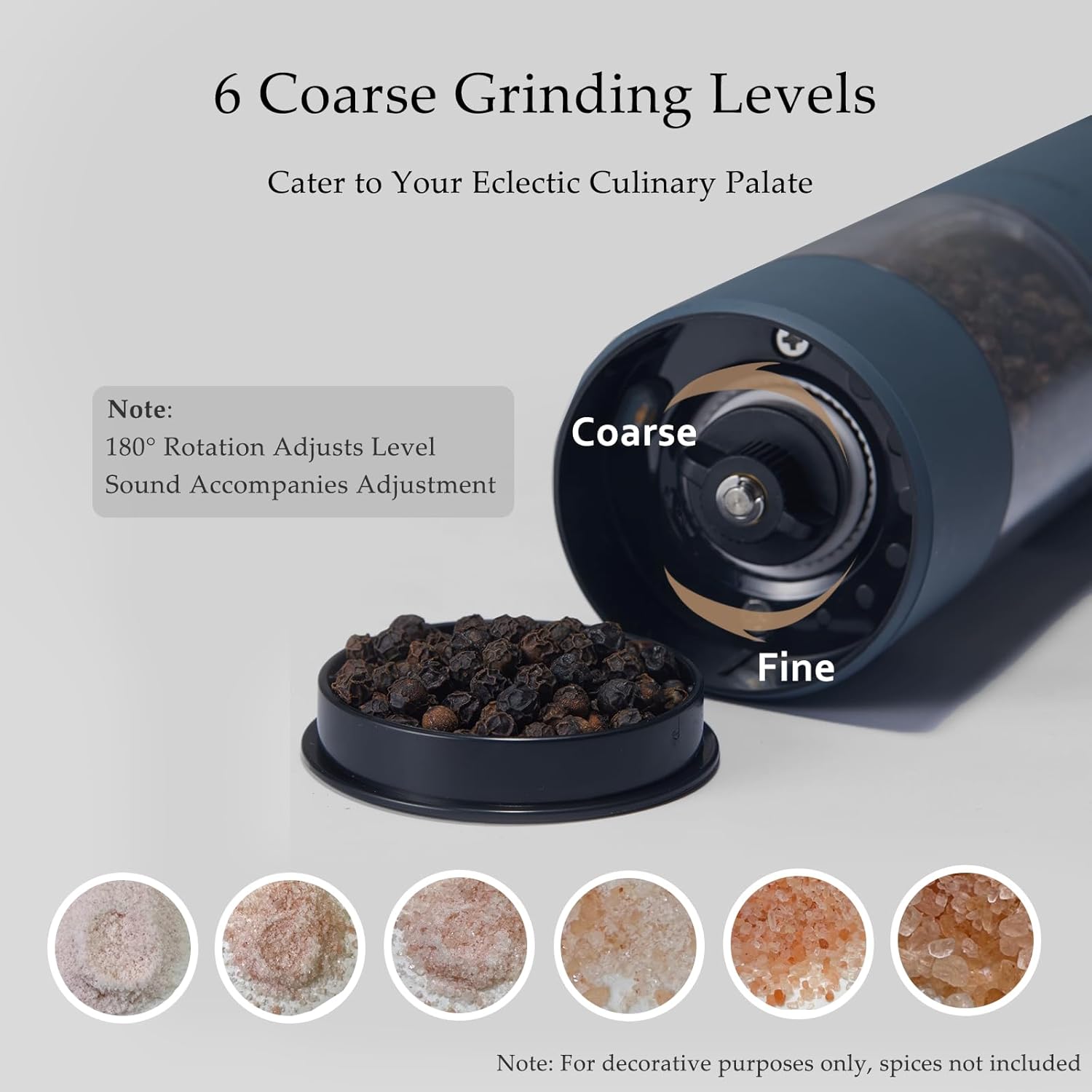 Electric Salt Pepper Mill Set with USB Rechargeable