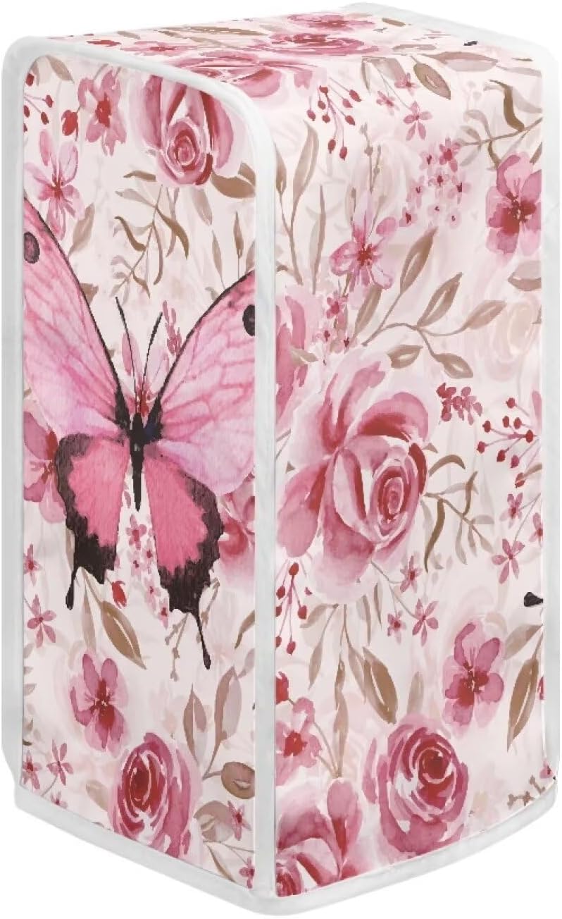 Pink Rose Butterfly Can Opener Dust Cover Durable Smallsize 2