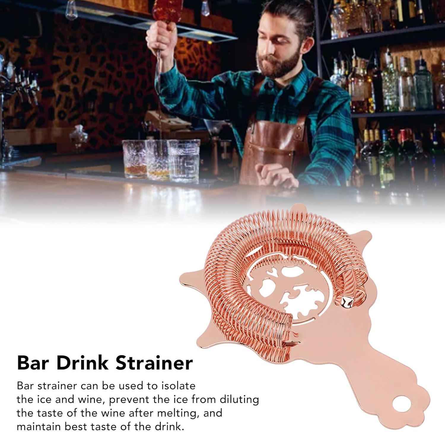 Craft the Perfect Cocktail with the Effortlessly Pure JTLB Professional Cocktail Strainer