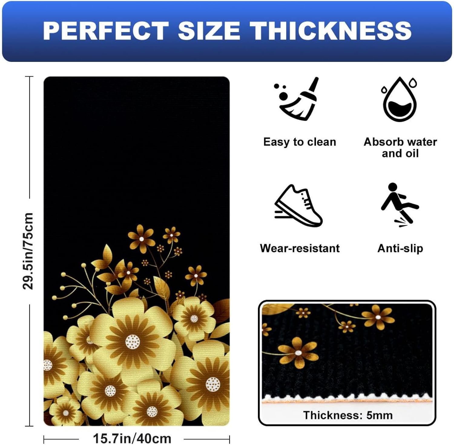 Formation-Proof Anti-Fatigue Kitchen Mat