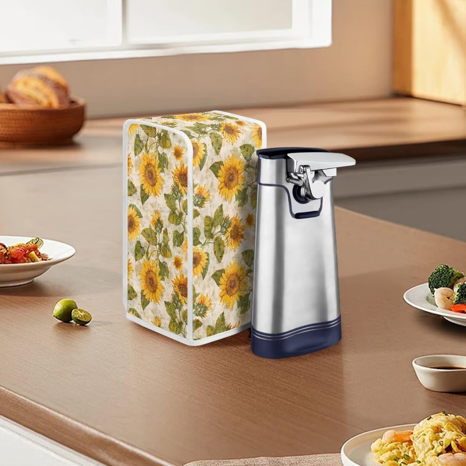 Sunflower Can Opener Cover Dust Stain Protector for Electric Openers
