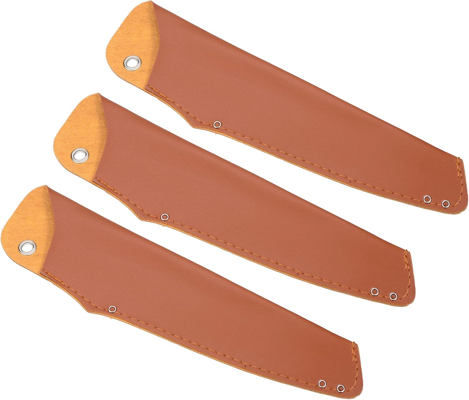 3-Piece 11 PU Leather Santoku Knife Sheath Duplicate