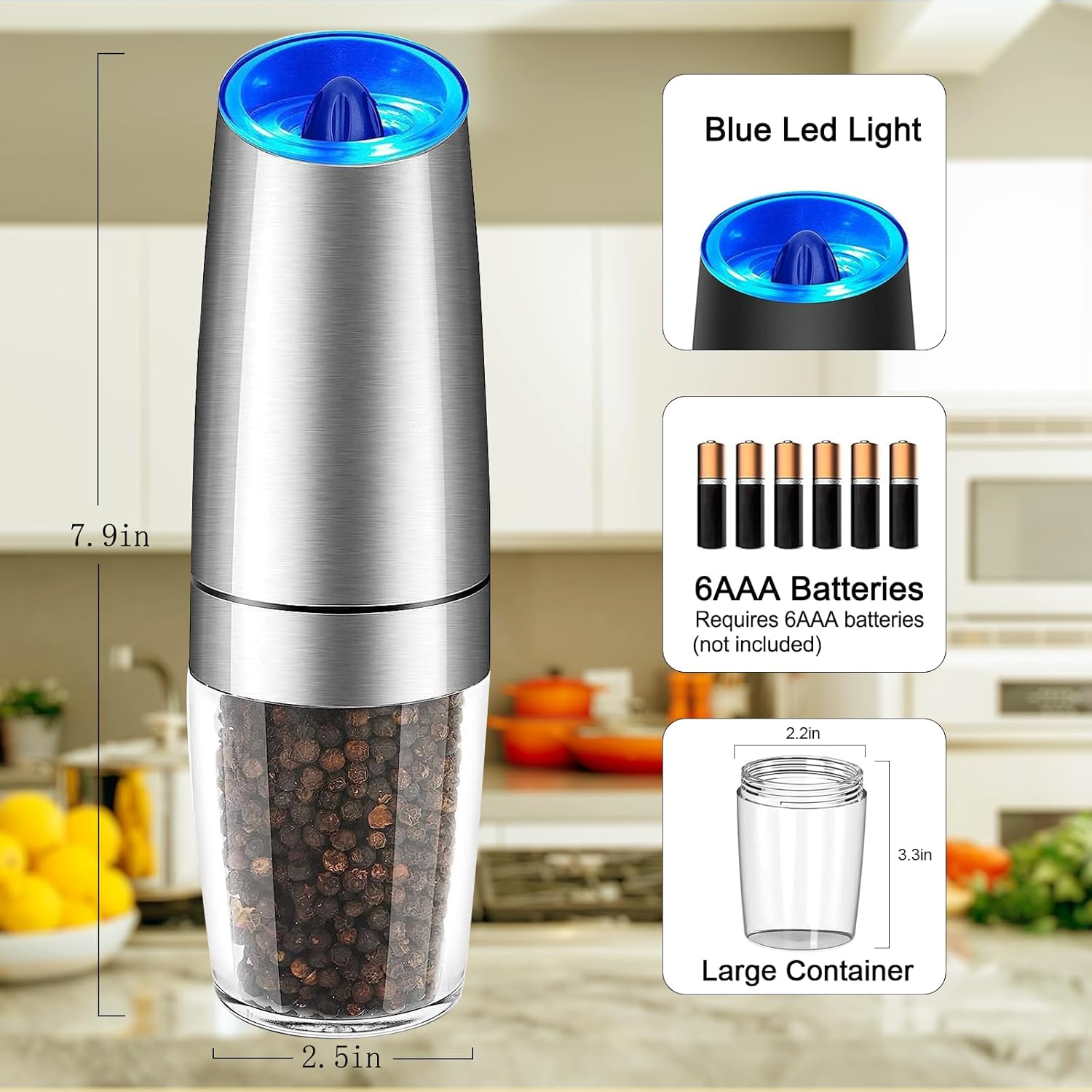 Enutogo Electric Salt Pepper Mill Set