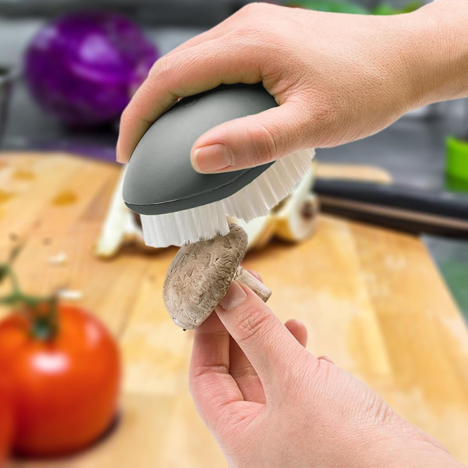3 Pack Vegetable Scrubbers with Dots Remover for Kitchen Use
