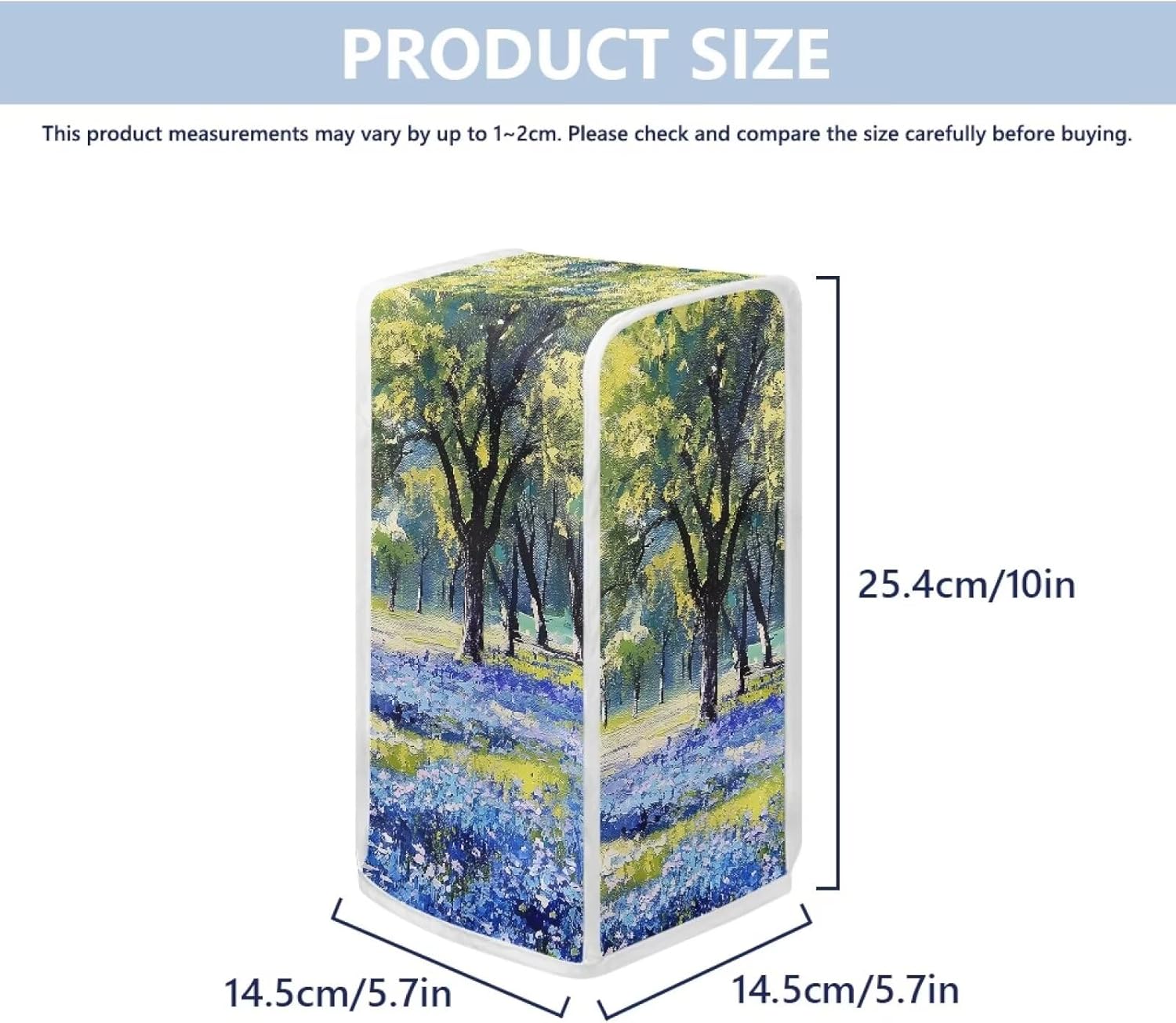 ZOUTAIRONG Blue Flower Park Can Opener Cover - Durable and Waterproof