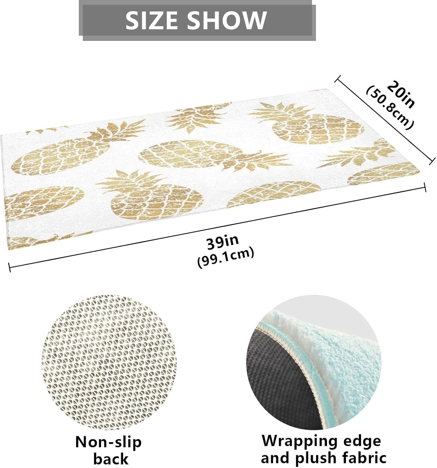 Yettasbin Anti-Fatigue 39x20 Large Area Rug