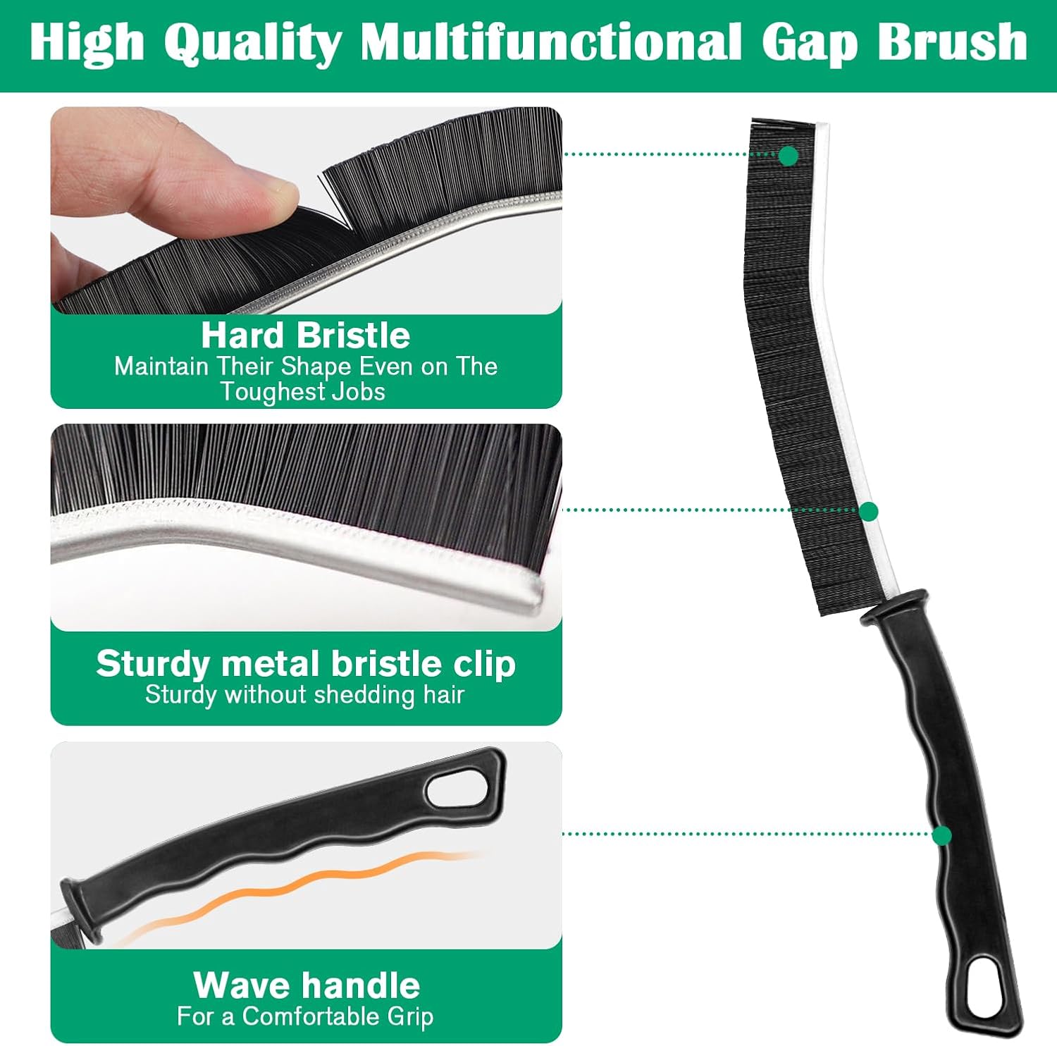Ztarmau Crevice Cleaning Brush 3-Piece Set