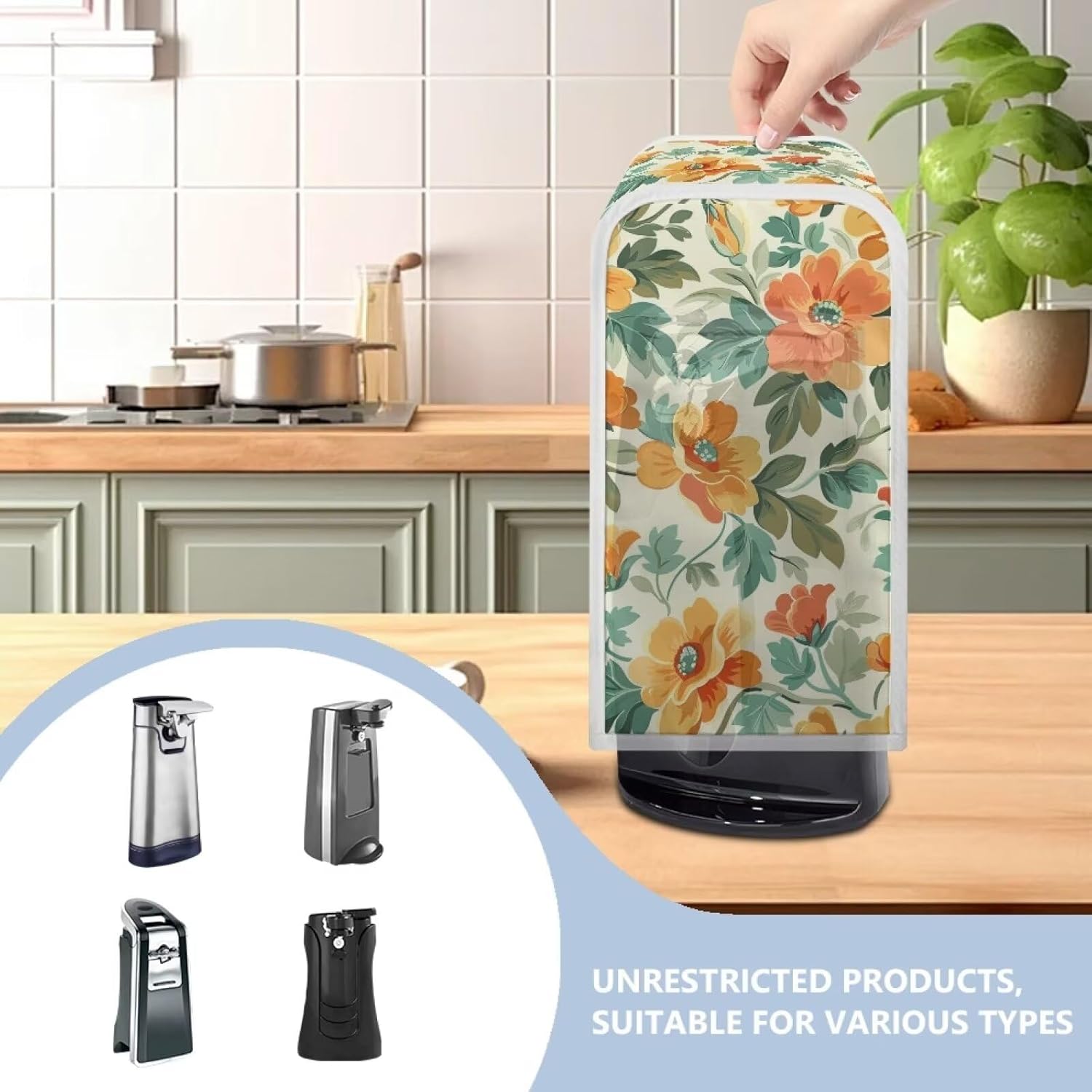 Floral Can Opener Cover