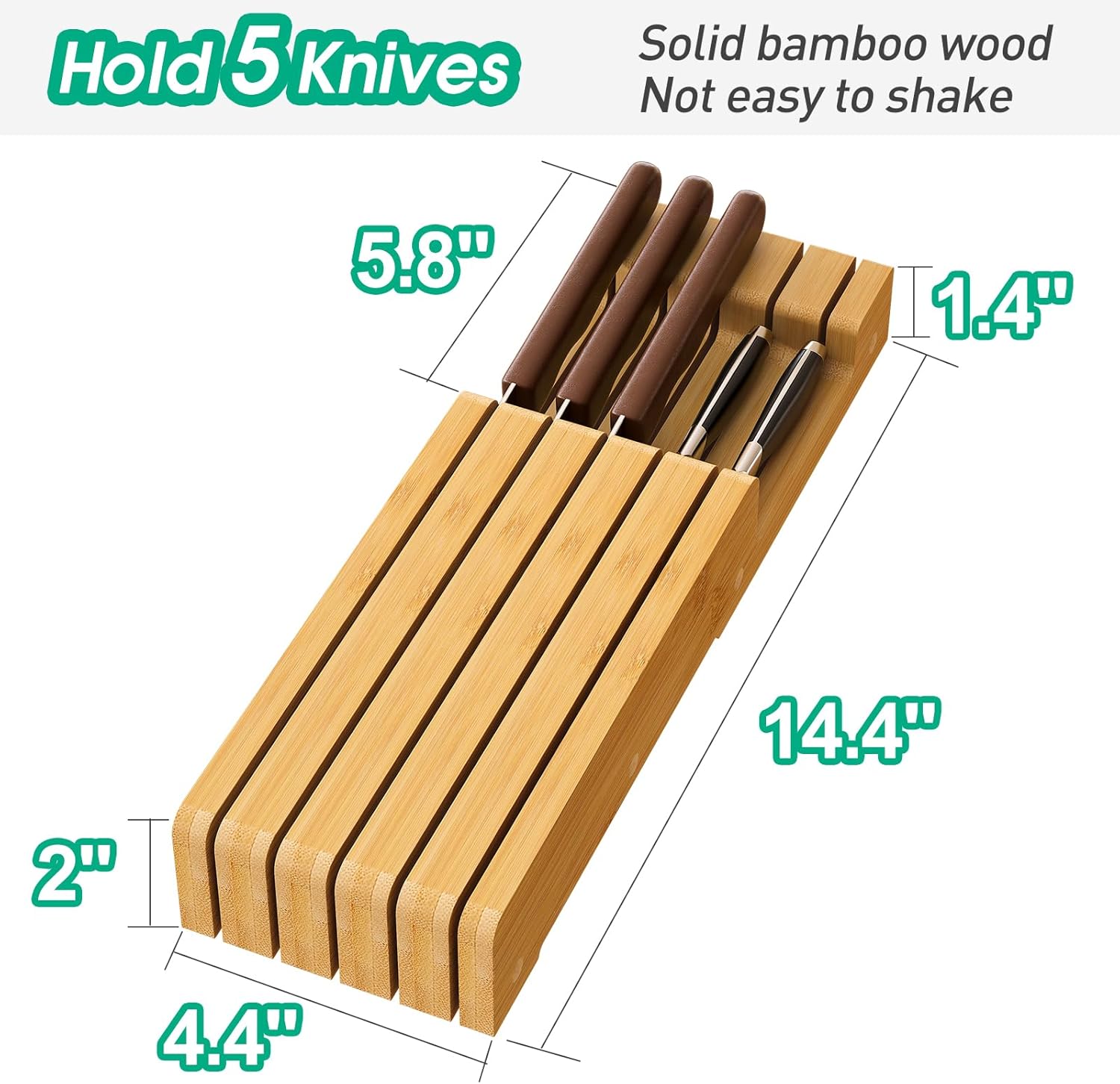Elevate Your Kitchen with This Stunning Bamboo Knife Block