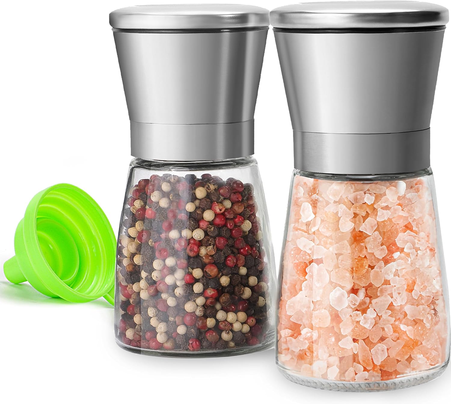 M JINGMEI Stainless Steel Salt Pepper Grinder Set