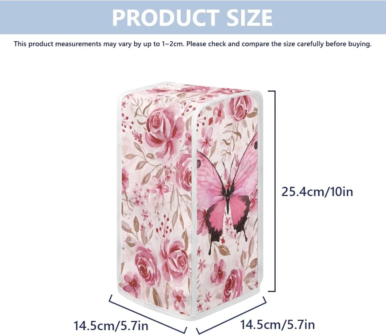 Pink Rose Butterfly Can Opener Dust Cover Durable Smallsize 2
