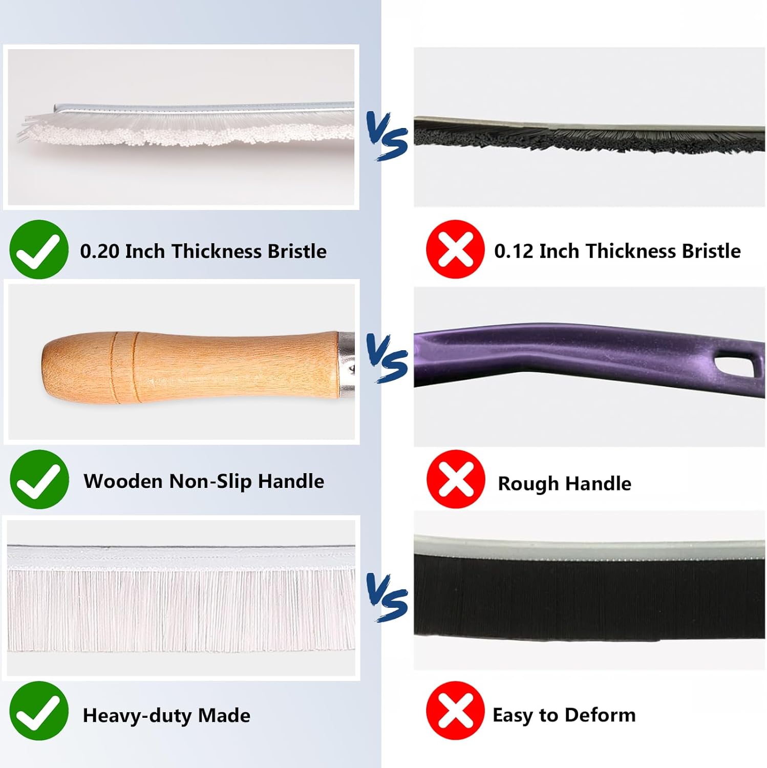 4-Piece Comfort Grip Crevice Brush for Tight Spaces