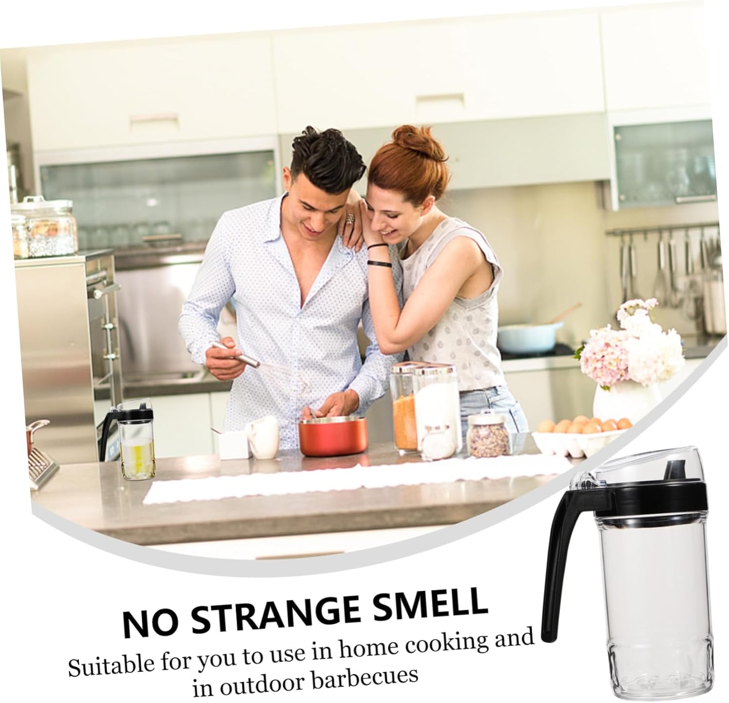 KICHOUSE 500ml Leak-Proof Oil Vinegar Soy Sauce Vessel Compact Durable