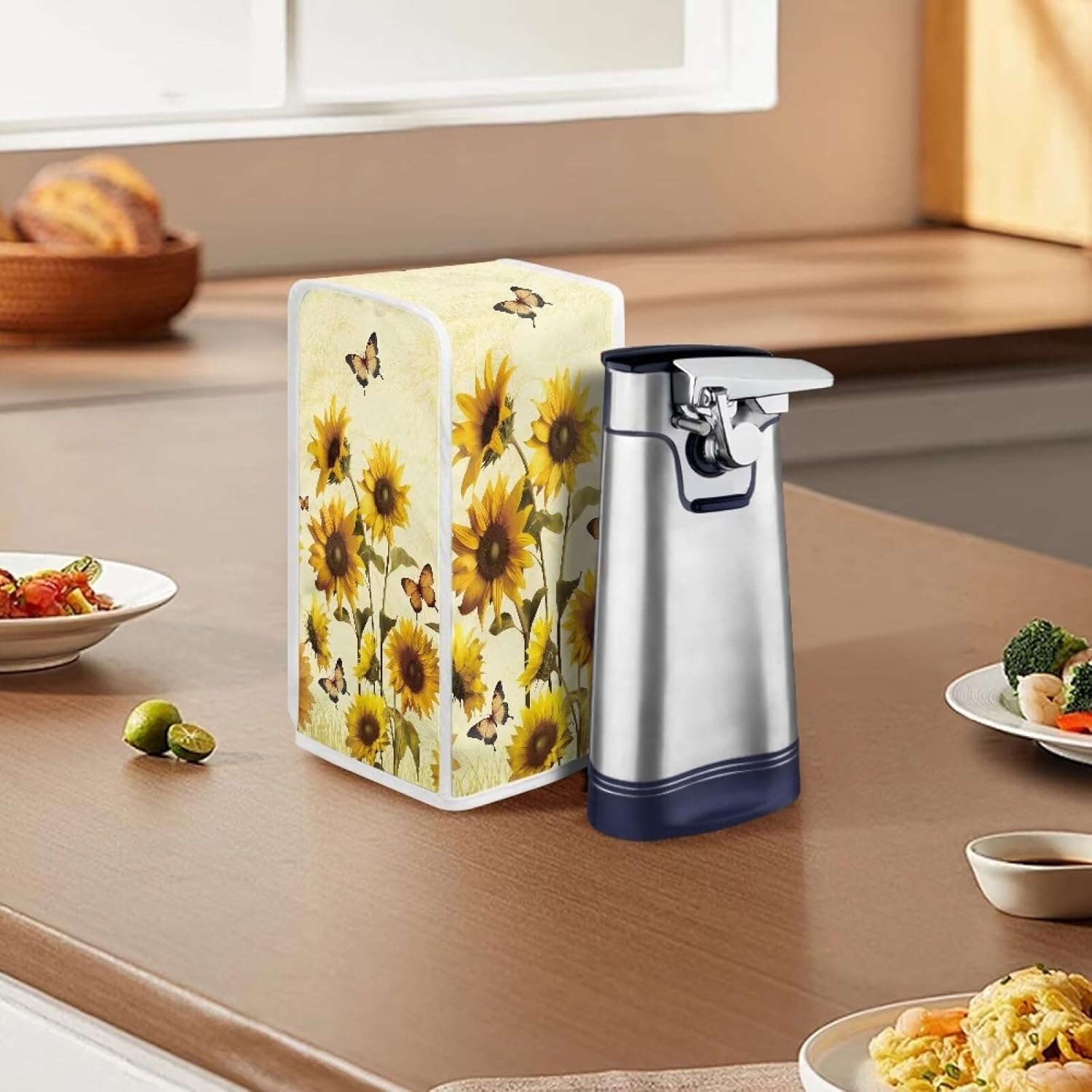 Sunflower Butterfly Electric Can Opener Dust Cover