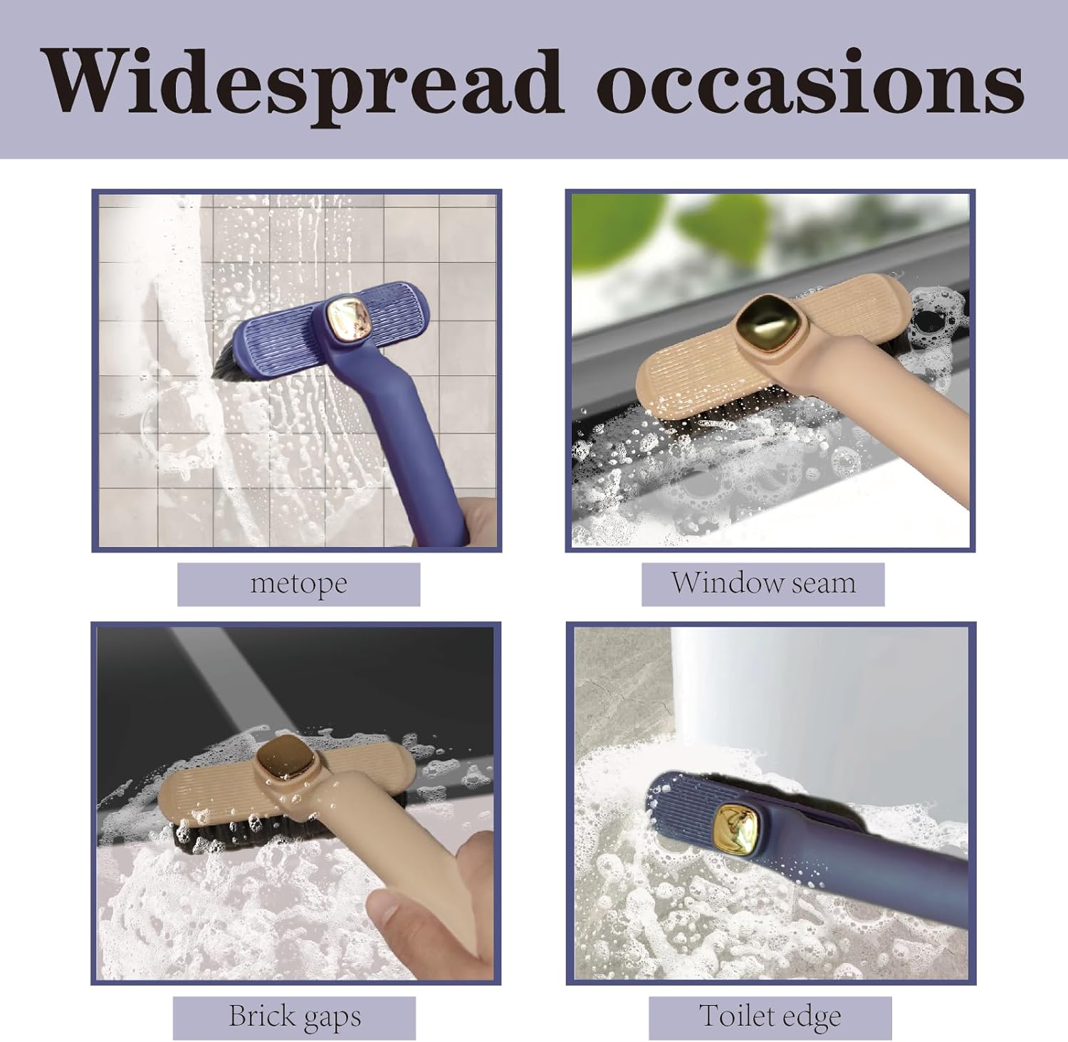 360-Degree Crevice Brush Set Easy for Tight Spaces