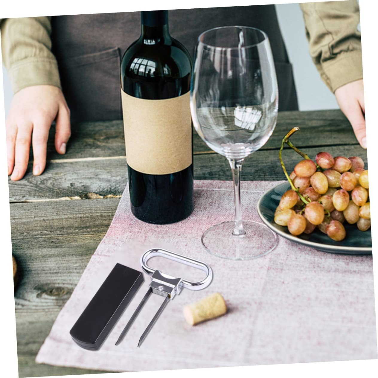 PortableManualRed Wine Cork Remover