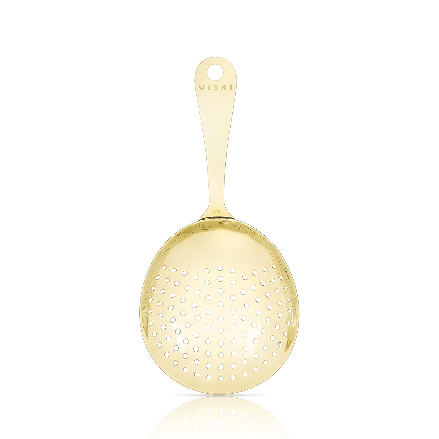 Pure 304 Steel Julep Strainer by Viski Pack of 12 Polished Gold