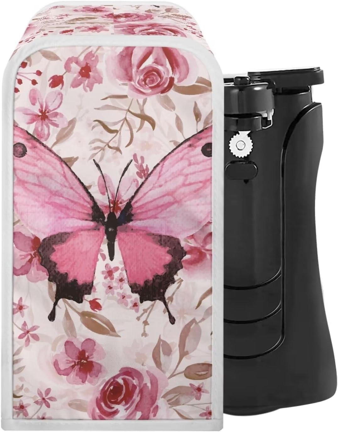 Pink Rose Butterfly Can Opener Dust Cover Durable Smallsize 2