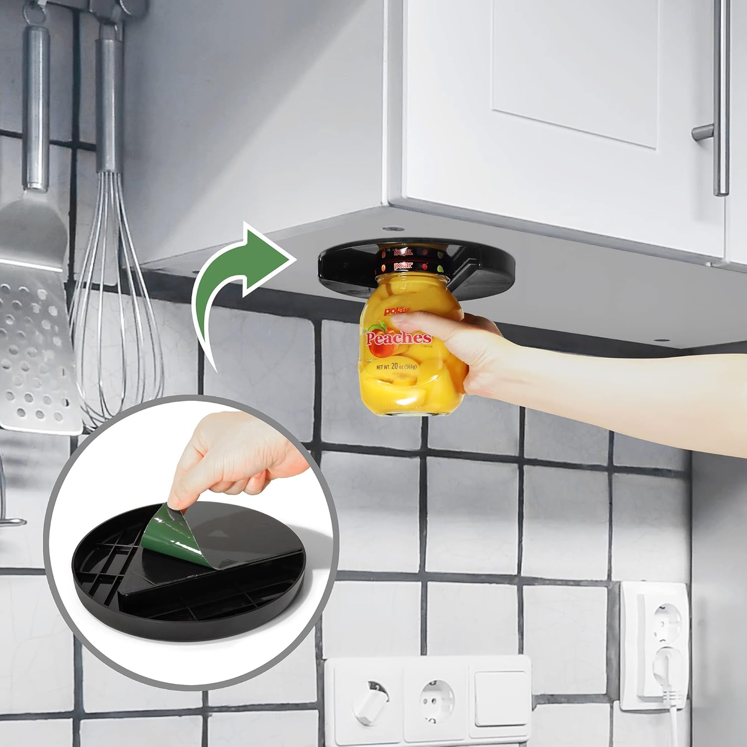 Under Counter Jar Opener Grip Tape for Weak Hands