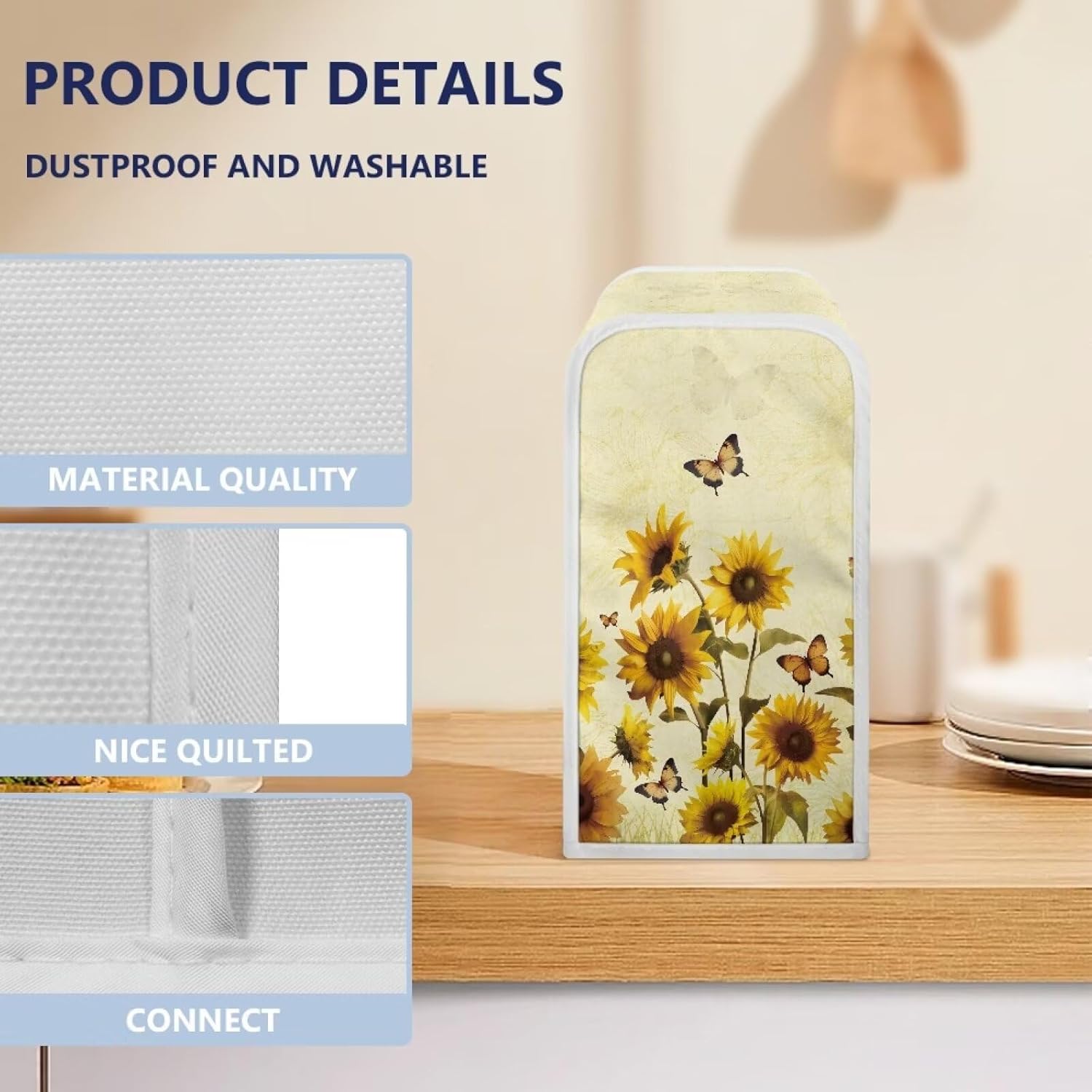 Sunflower Butterfly Protect Clean Can Opener Cover