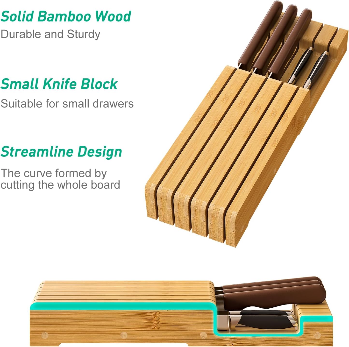 Elevate Your Kitchen with This Stunning Bamboo Knife Block