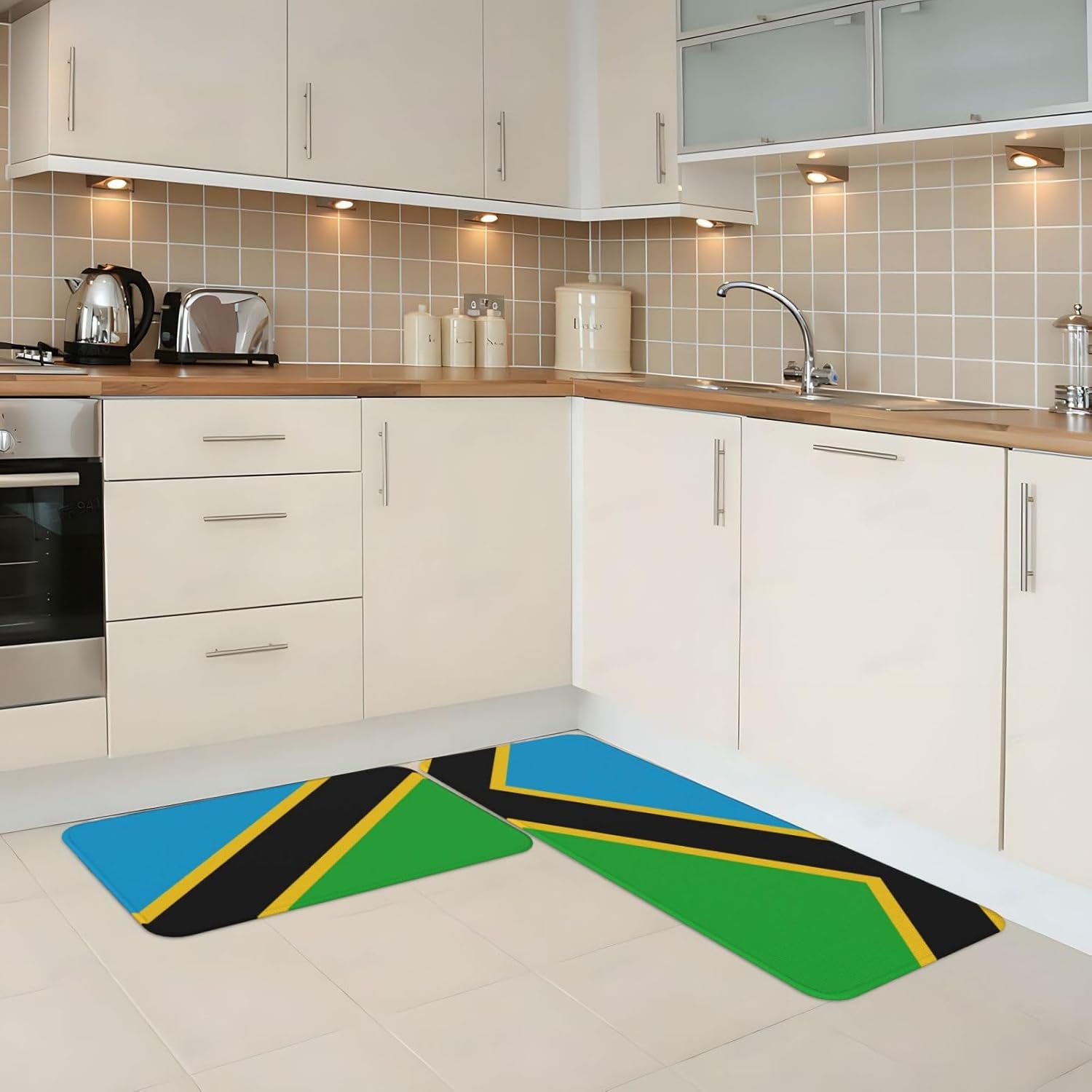Tanzania-Printed Kitchen Mat 2-Pack