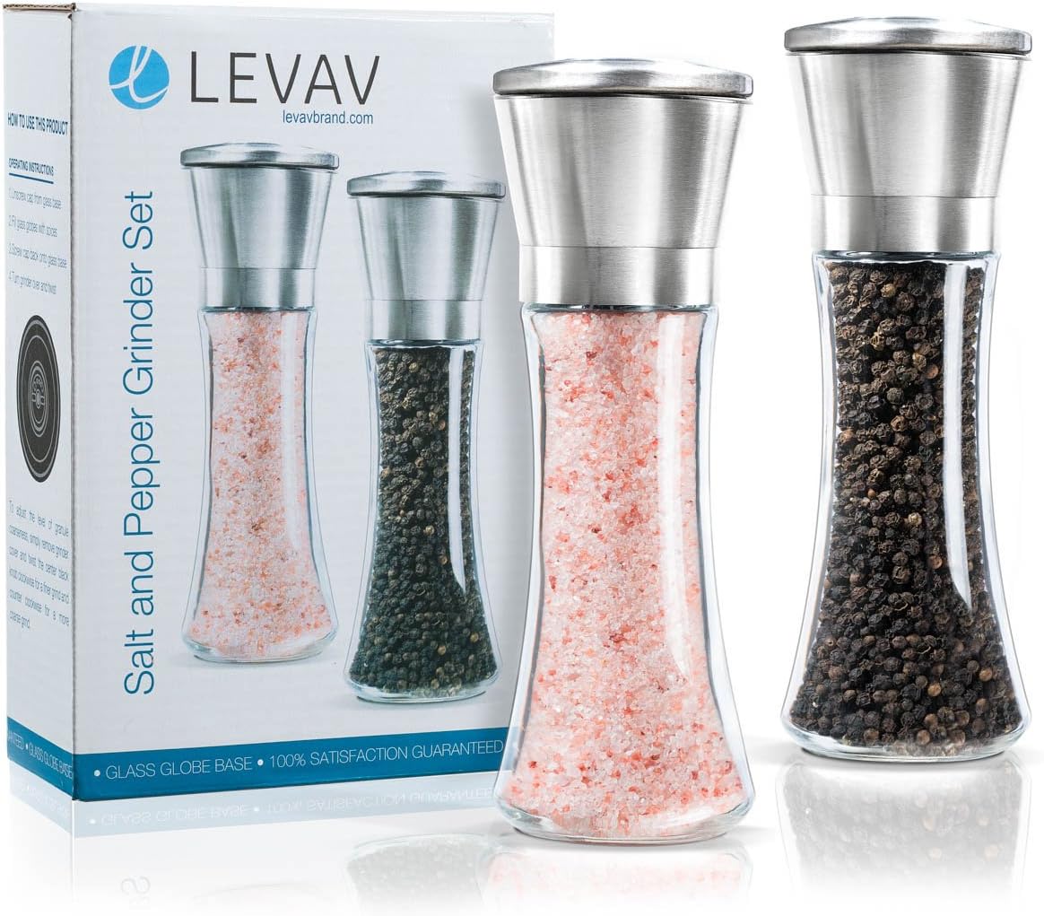LeVar Stainless Steel Salt Pepper Mill Set