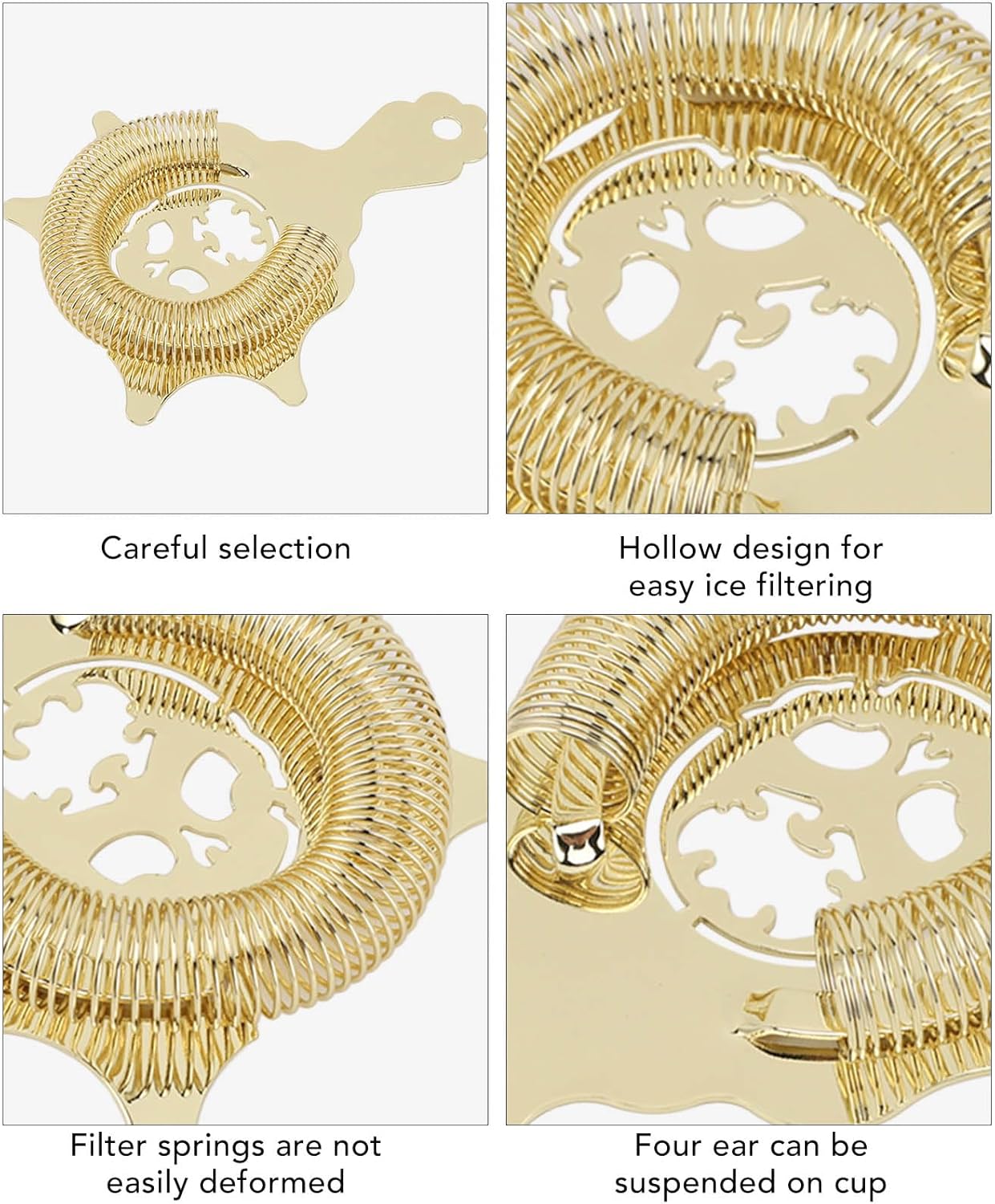BEIJIALYProfessional Cocktail Strainer Tool for Bartenders and Mixologists