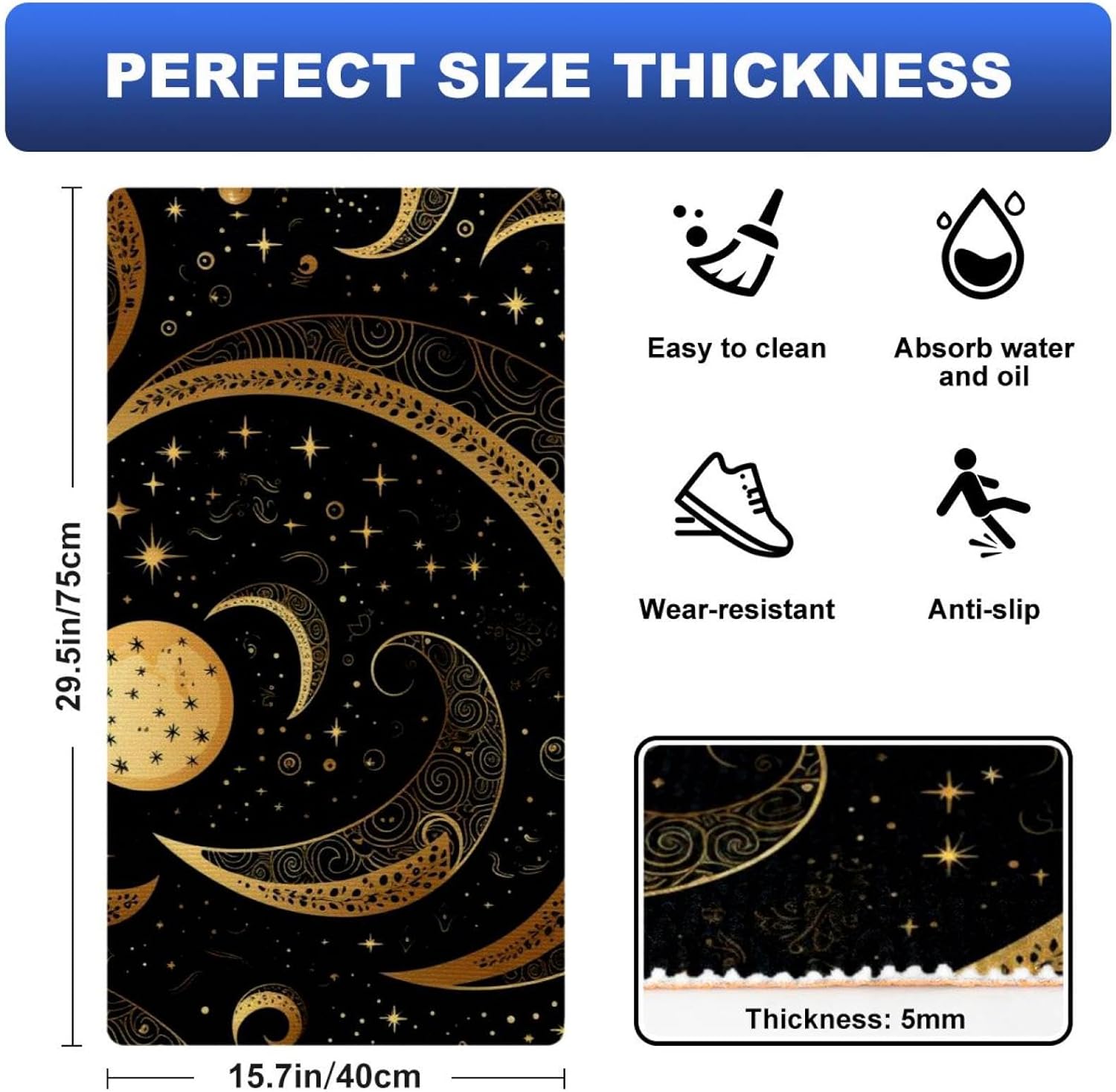 Starry Sky Anti-Fatigue Kitchen Floor Mat