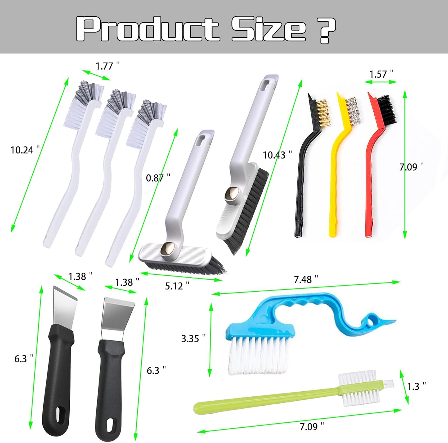 12-Piece Ultimate Crevice Cleaning Brush Kit