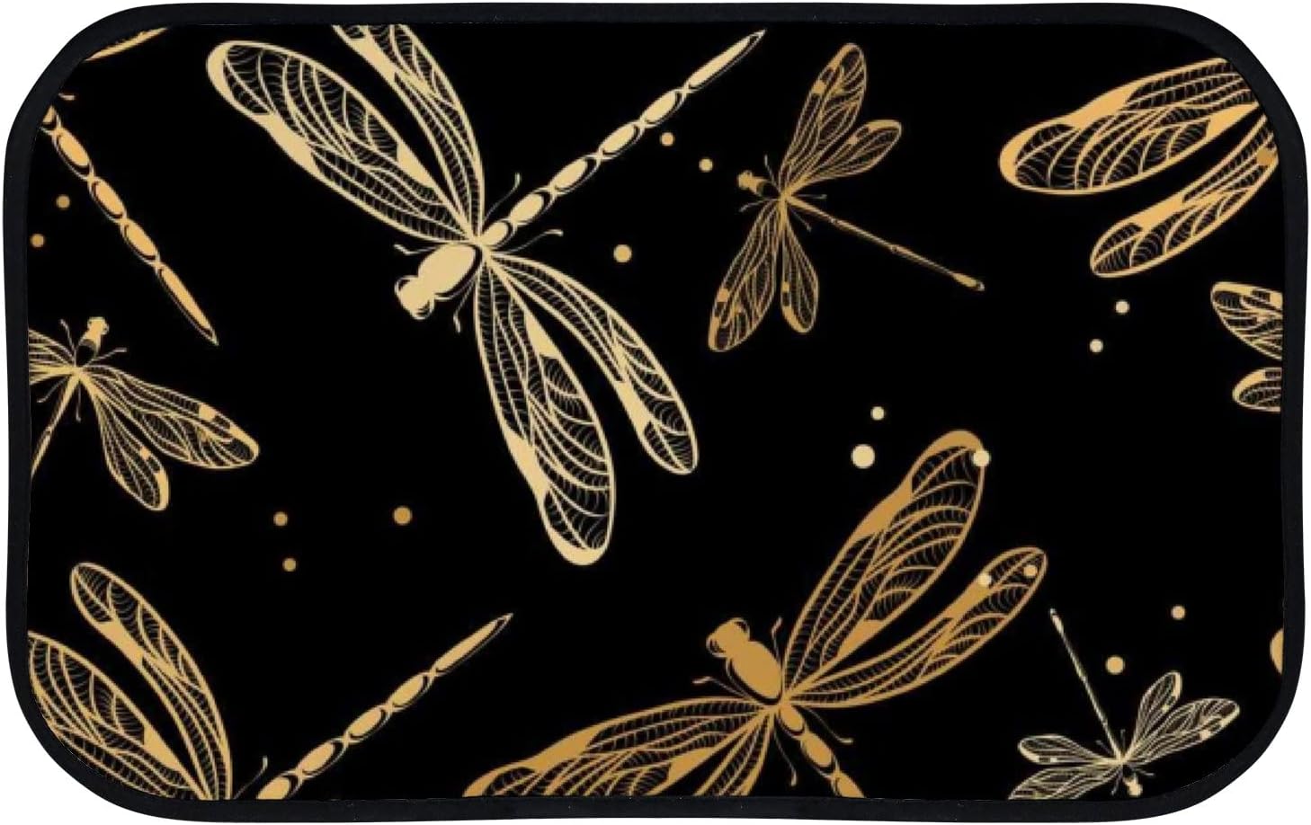 Gold Dragonflies Soft Non-Slip Bath Mat