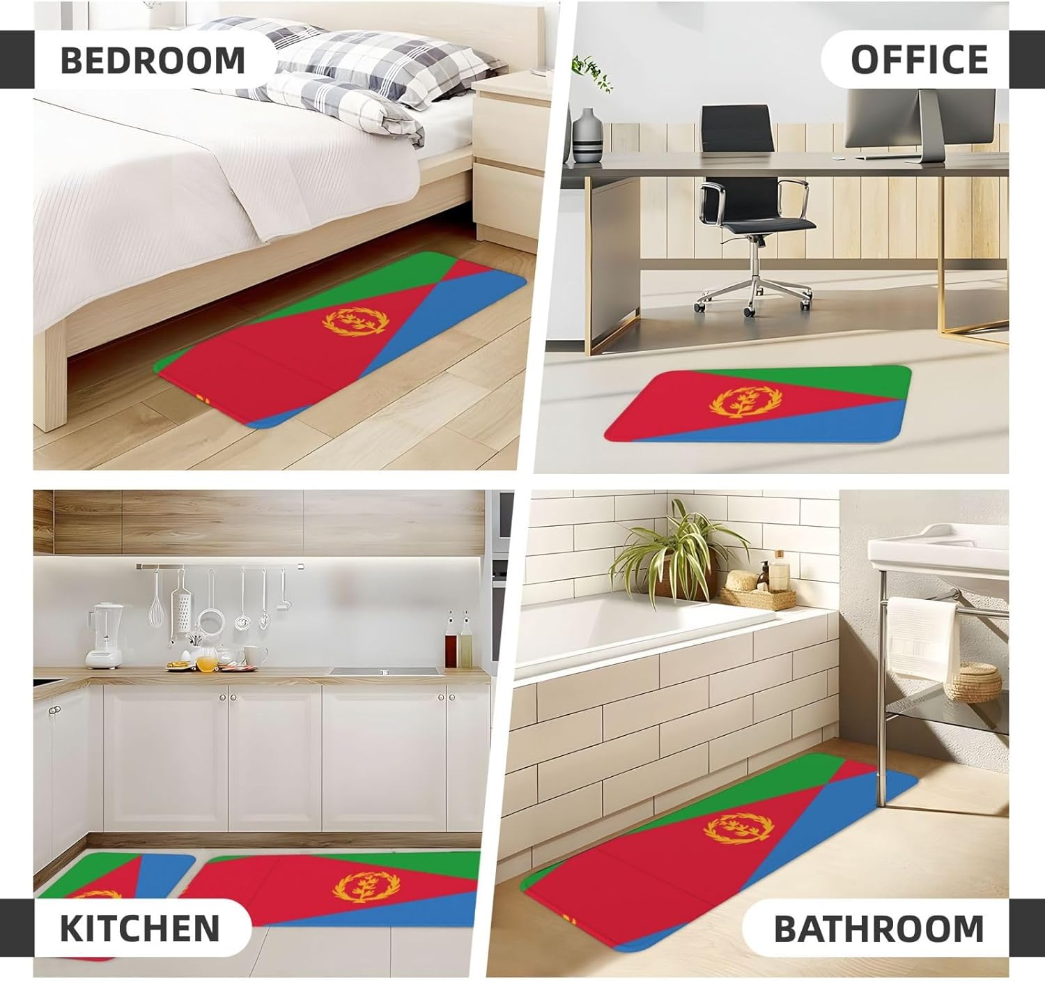 Eritrean Flag Kitchen Mats Perfect for everyday use