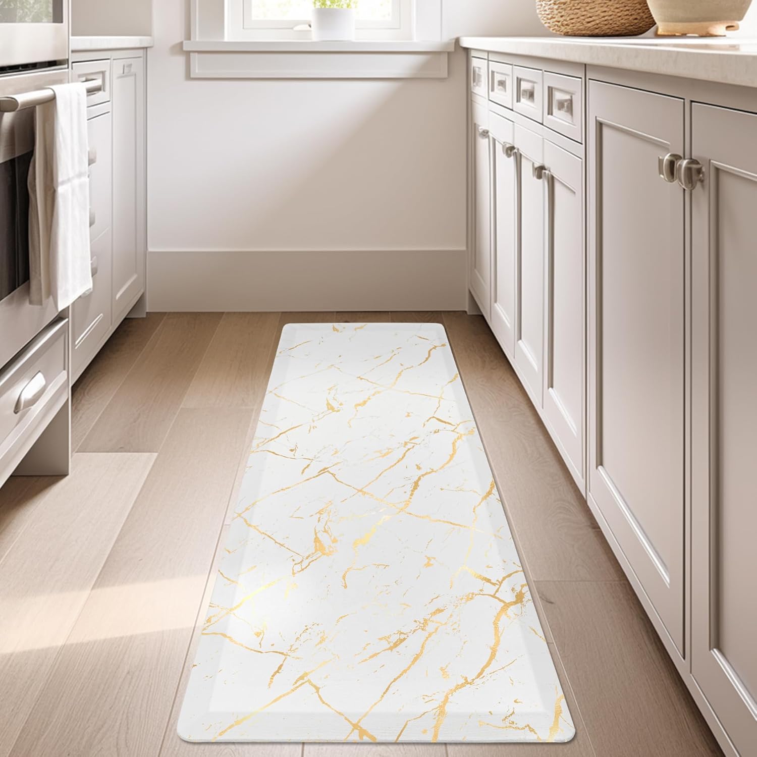 Luxury Gold Foil Kitchen Mat