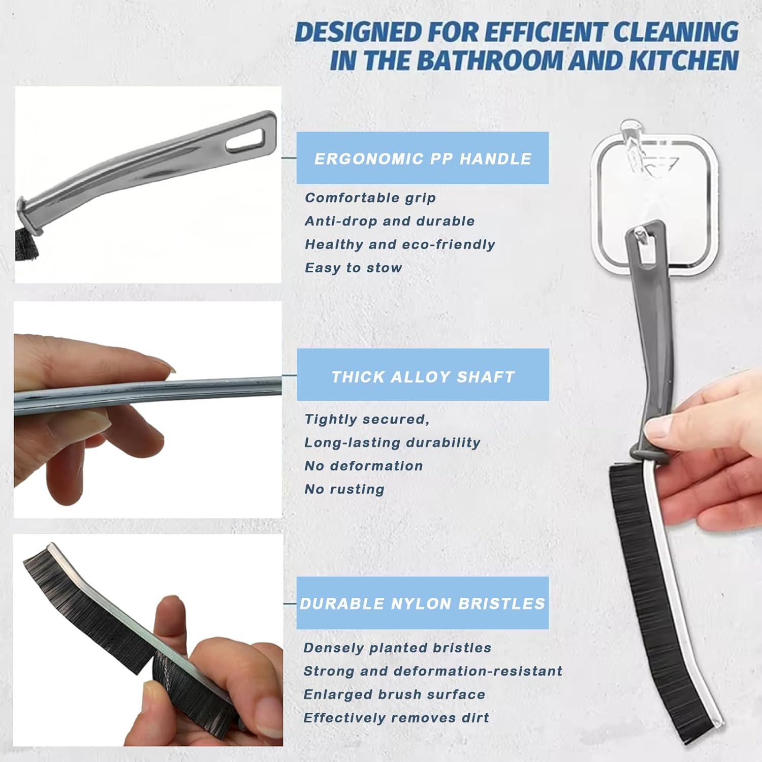 Compact 4Pcs Crevice Cleaning Set for Tight Spaces