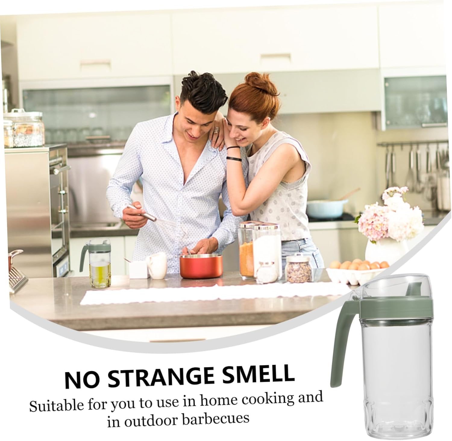 500ml Acrylic Oil and Vinegar Mixing Bottle Kitchen Oil Sprayer Condiment Squeeze Bottle
