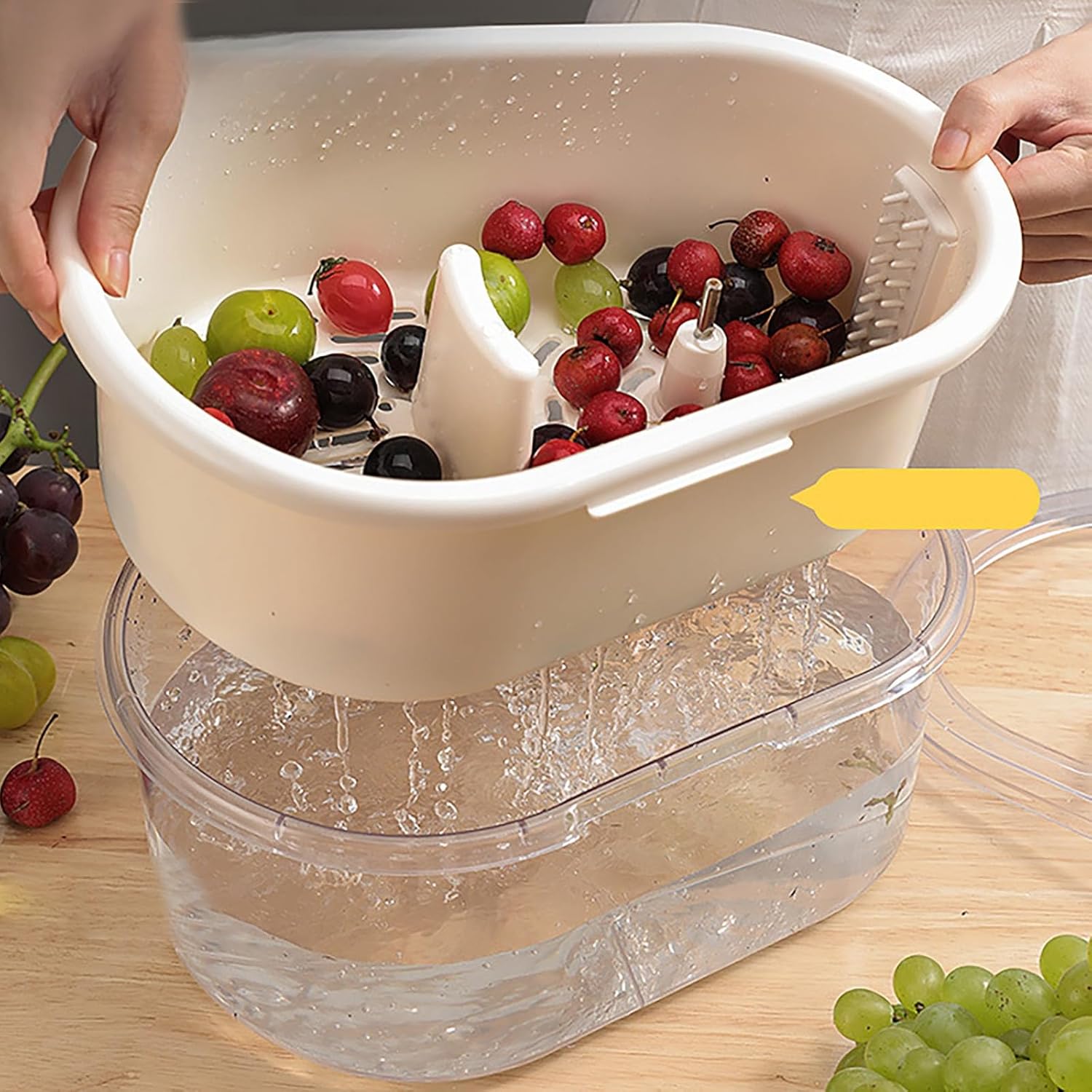Fruit and Vegetable Washer Spinner Home Kitchen Essential for Daily Use