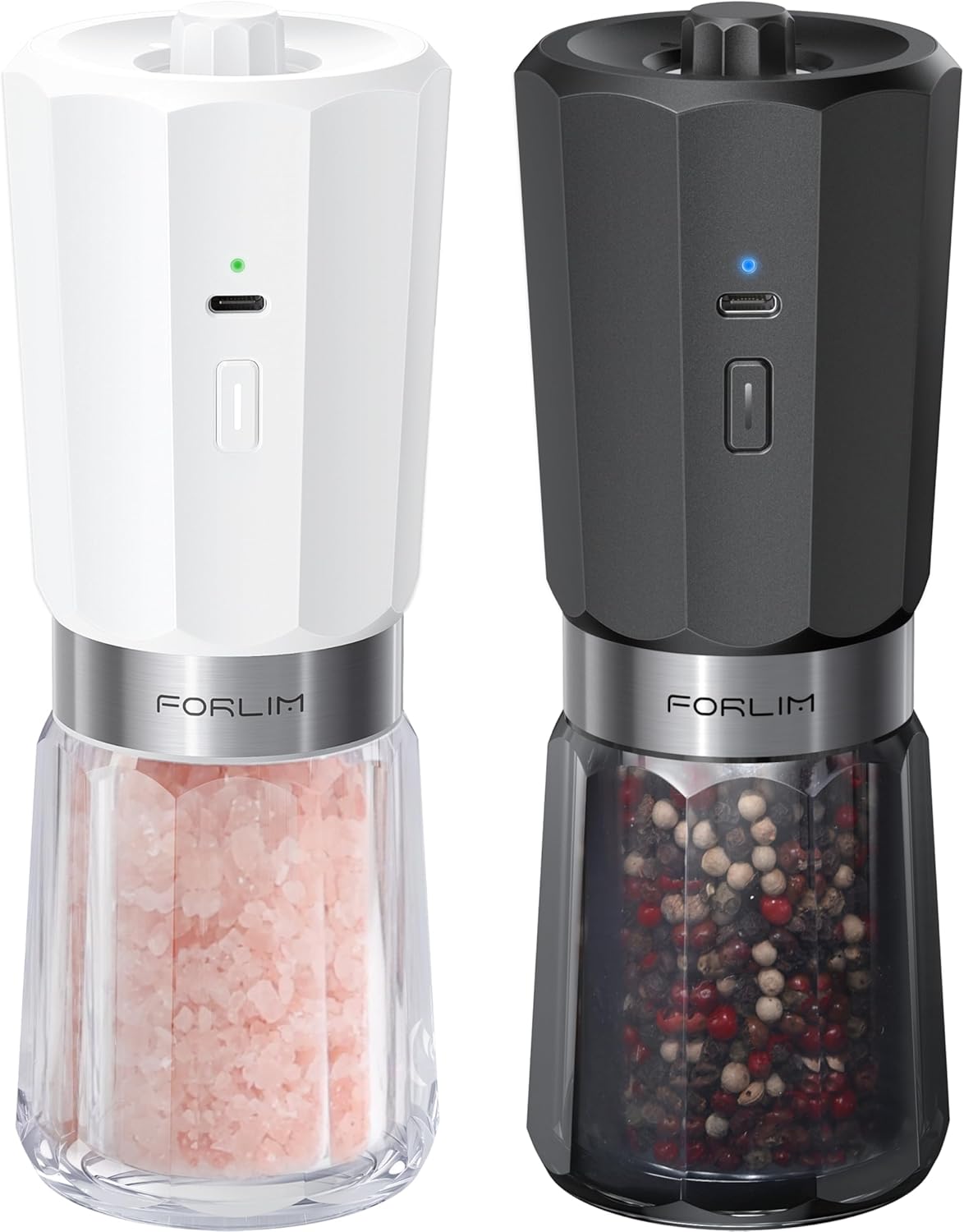 FORLIM 2-Speed Electric Salt and Pepper Grinder Set