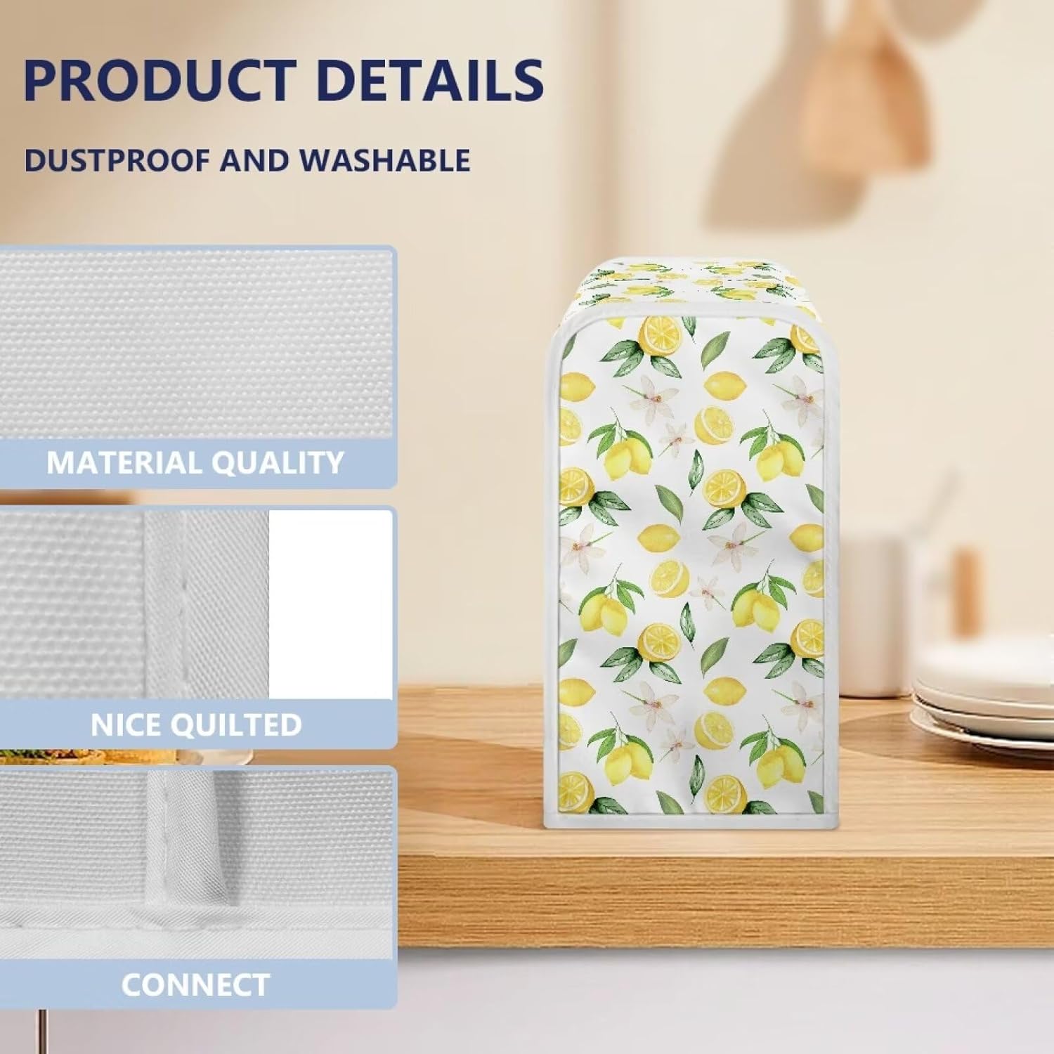 Electric Can Opener Lemon Print Dust Cover