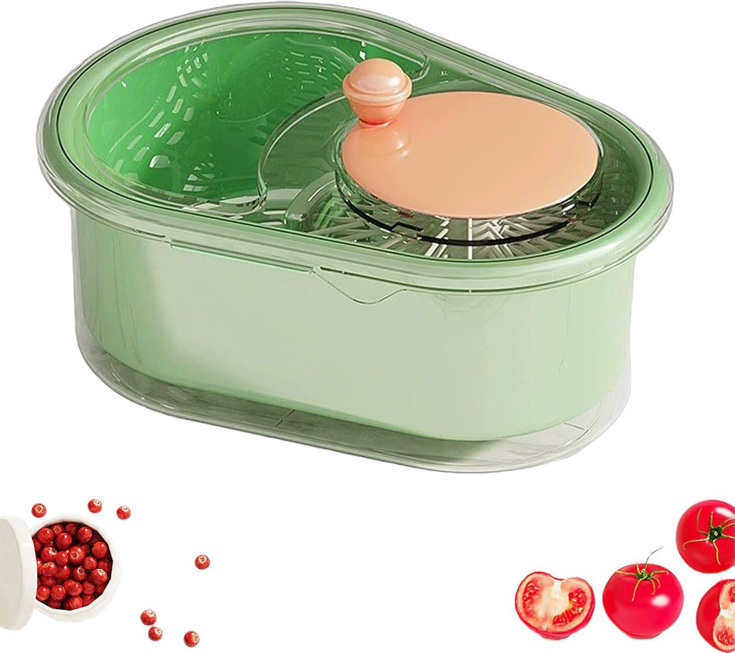 Nnowpl Fruit Cleaner Spinner - Portable Compact Kitchen Tool